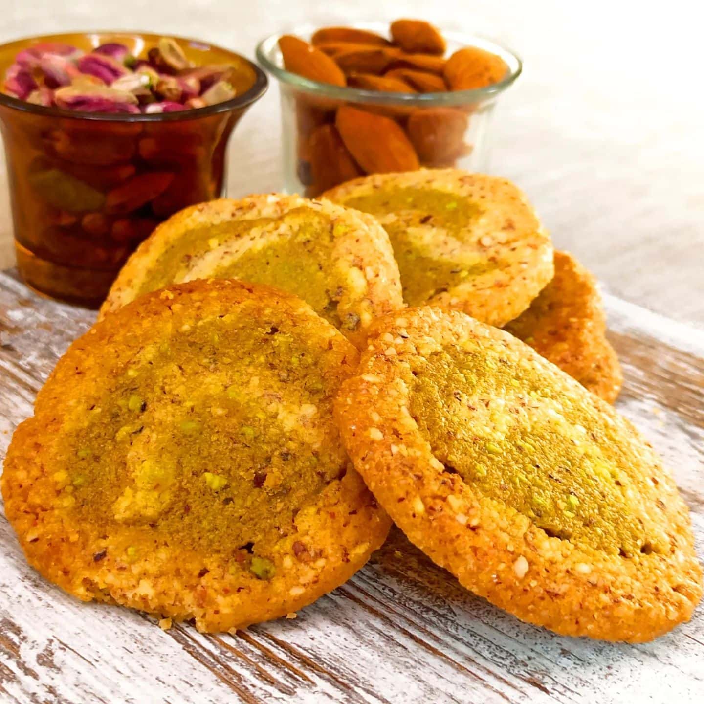 Girelle alle mandorle e pistacchio
